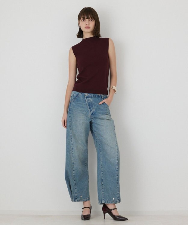 GRACE CONTINENTAL ラップ2wayデニムパンツ ブルー