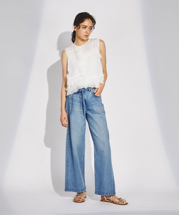 GRACE CONTINENTAL ワイドデニムパンツ インディゴ