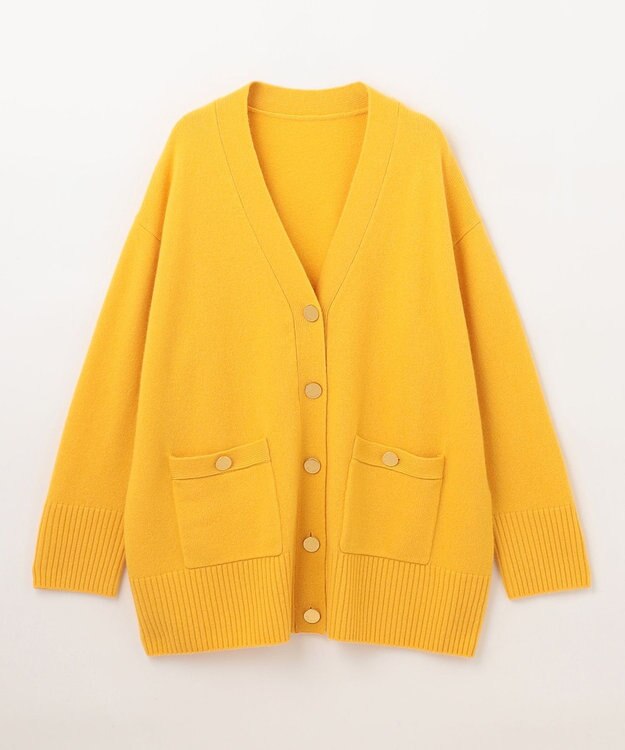 GRACE CONTINENTAL メリノウールニットカーディガン イエロー