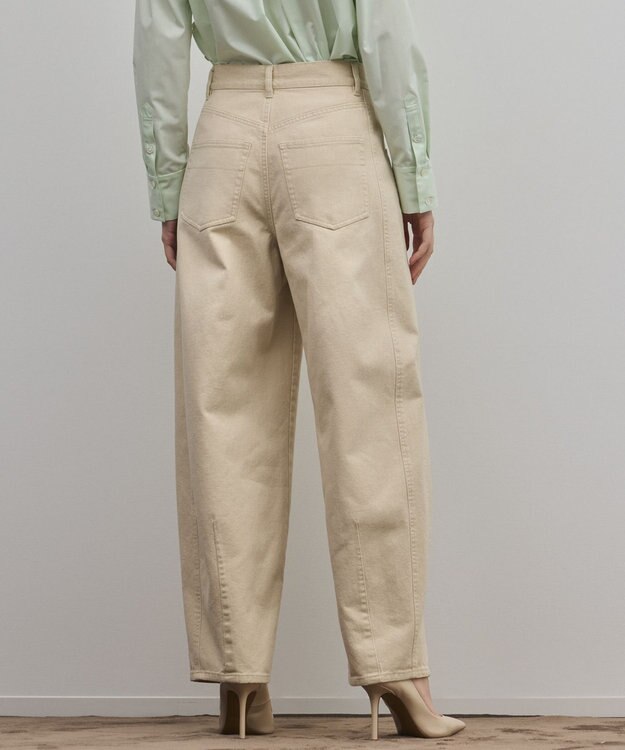 GRACE CONTINENTAL サイド切替バレルパンツ ベージュ