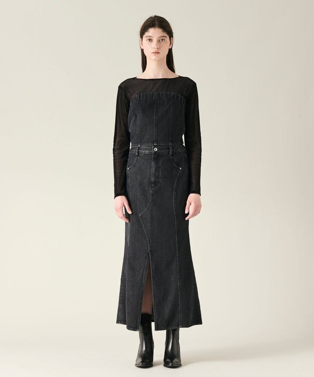 GRACE CONTINENTAL マーメイドデニムスカート ブラック