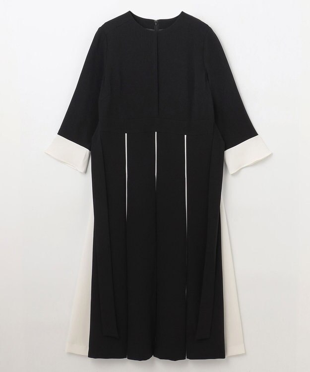 GRACE CONTINENTAL バイカラーラインドレス ブラック
