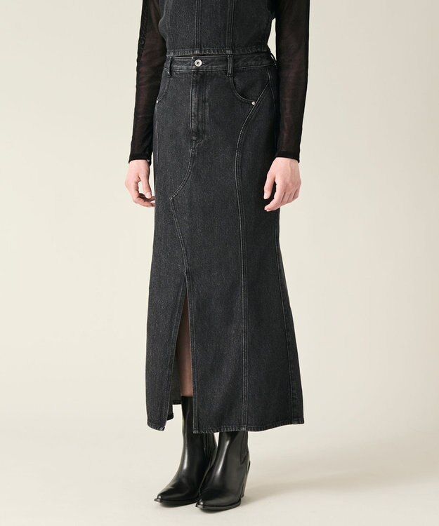 GRACE CONTINENTAL マーメイドデニムスカート ブラック