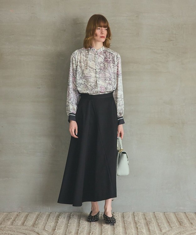 GRACE CONTINENTAL イレギュラーフレアスカート ブラック