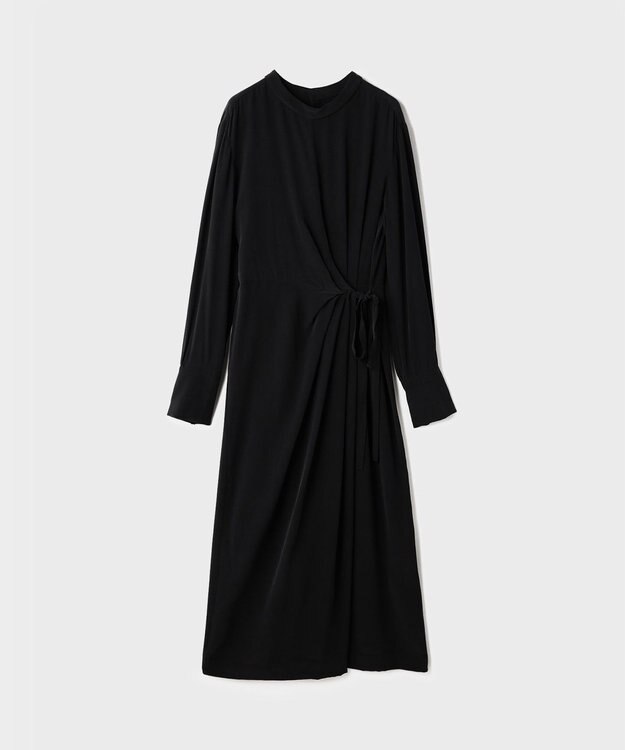 GRACE CONTINENTAL シルクデシンドレープワンピース ブラック