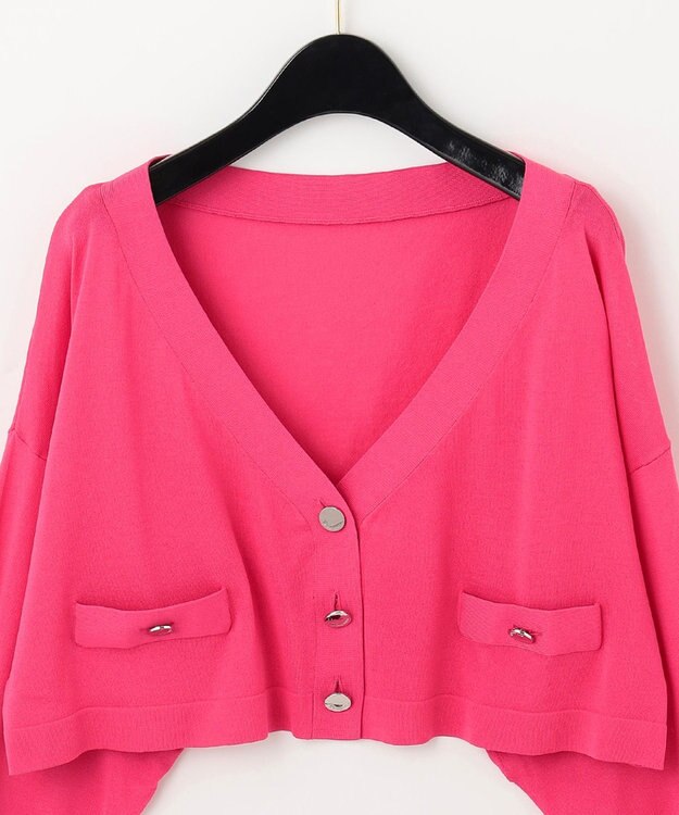 GRACE CONTINENTAL ショートルーズニットカーディガン ピンク