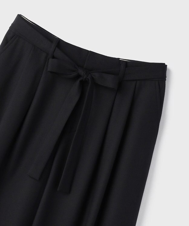 GRACE CONTINENTAL ウールワイドレッグパンツ ブラック