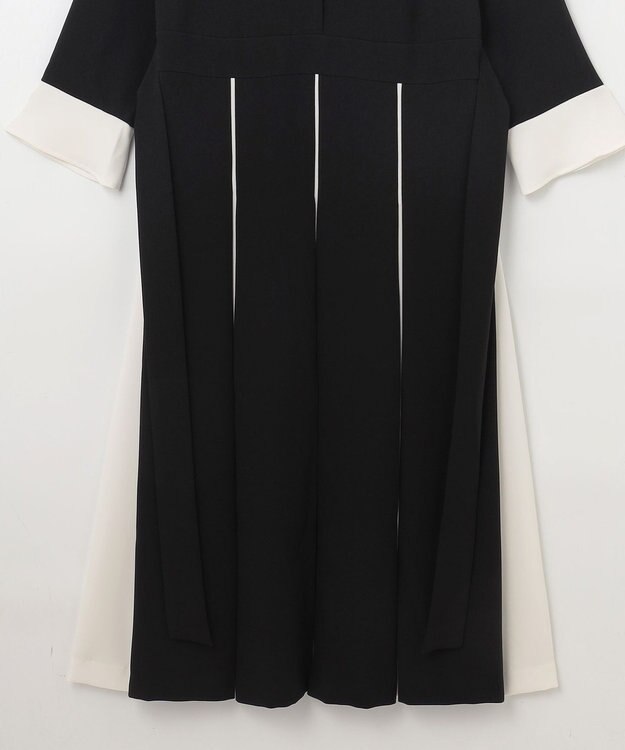 GRACE CONTINENTAL バイカラーラインドレス ブラック
