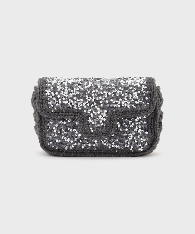 GRACE CONTINENTAL Caterina bertiniスクエアスパンバッグ シルバー