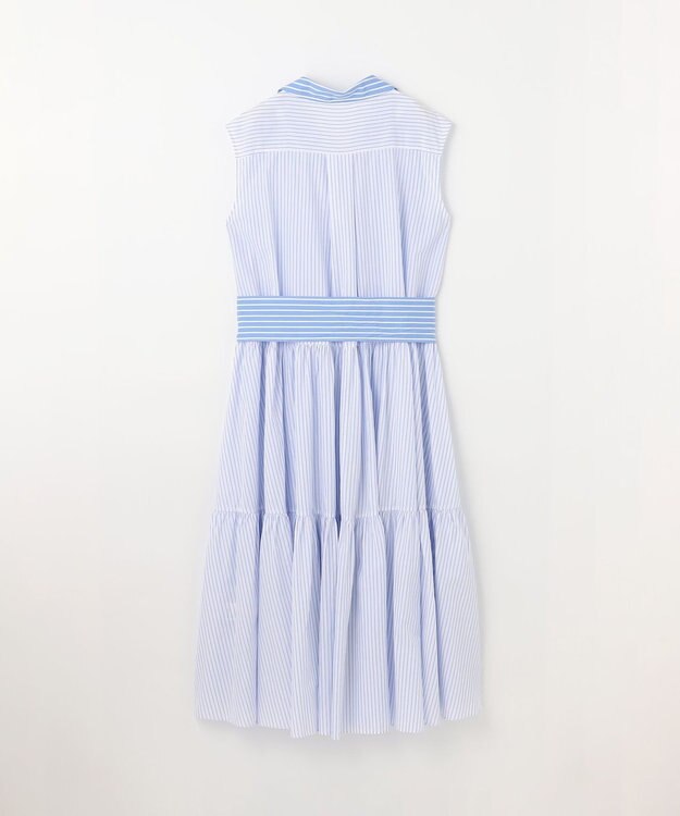 GRACE CONTINENTAL ティアードコンビシャツワンピース ストライプ