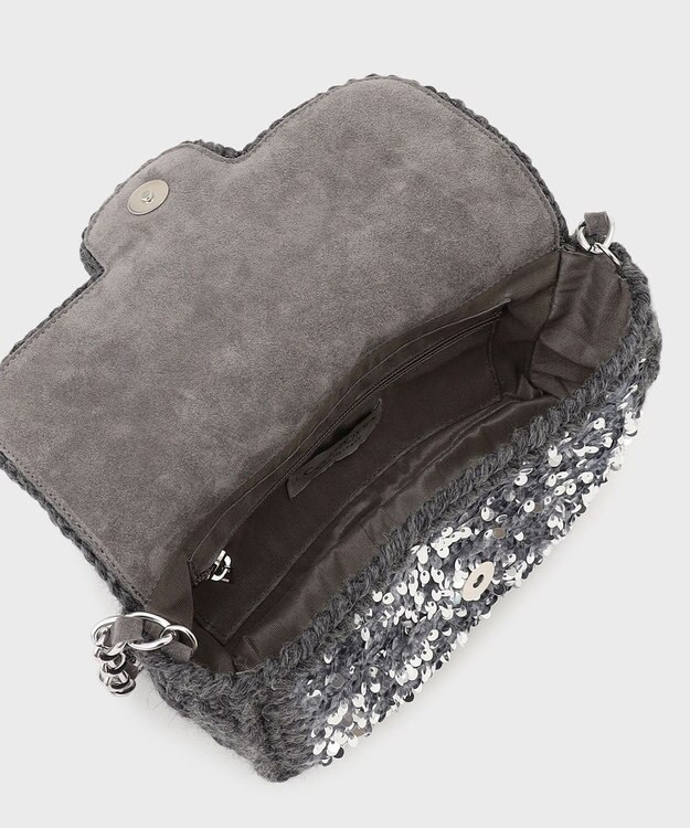 GRACE CONTINENTAL Caterina bertiniスクエアスパンバッグ シルバー