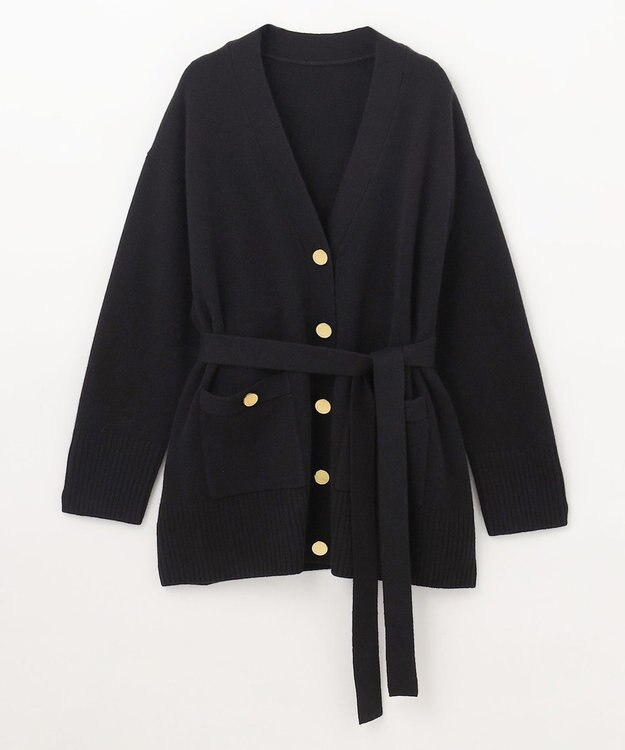 GRACE CONTINENTAL メリノウールニットカーディガン ブラック