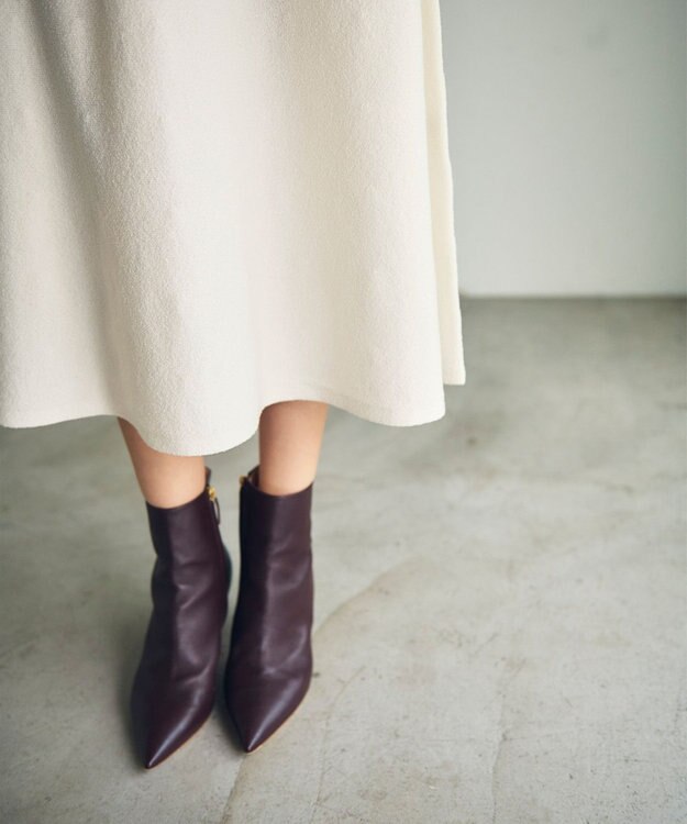 GRACE CONTINENTAL エスニック刺繍ニットワンピース ホワイト