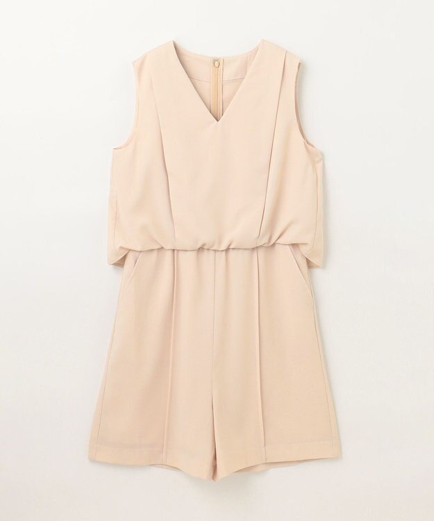 GRACE CONTINENTAL ショートサロペット ベージュ