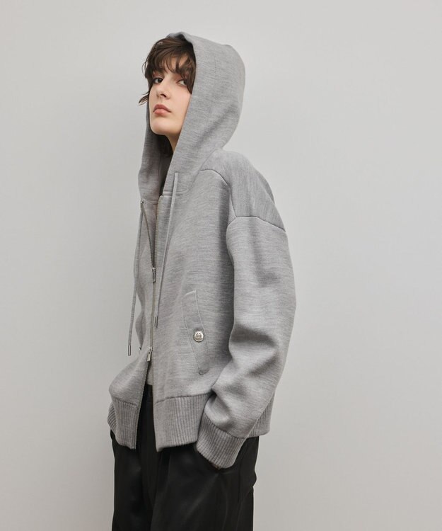 GRACE CONTINENTAL フォルムニットパーカー グレー
