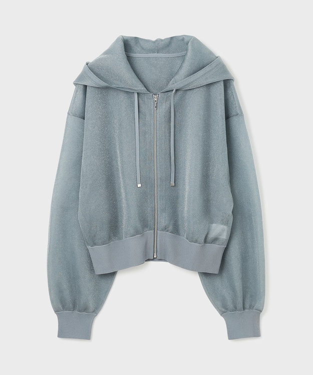 GRACE CONTINENTAL シアーニットパーカー グレー