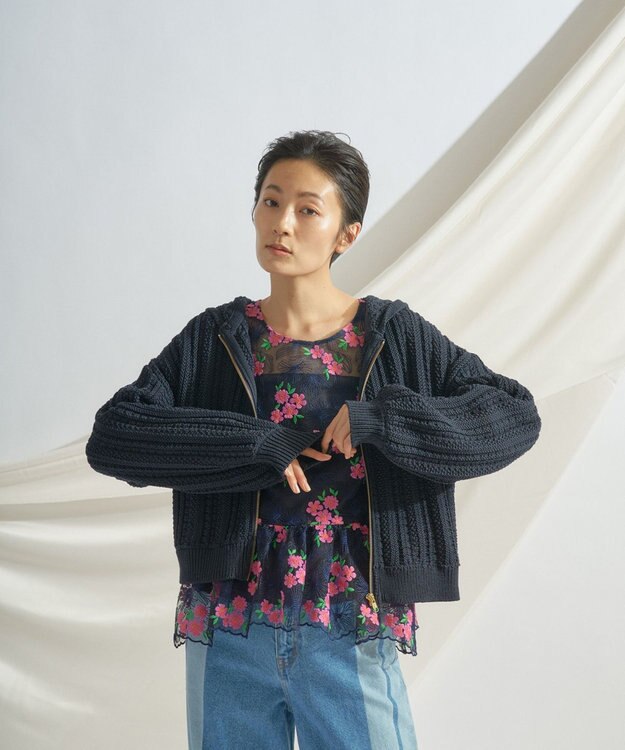 パターンニットパーカー / GRACE CONTINENTAL | GRACE CONTINENTAL