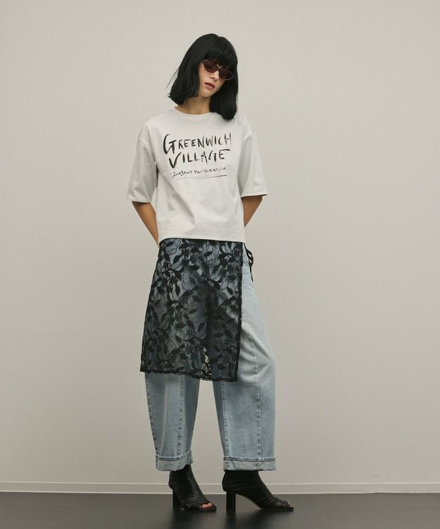 GRACE CONTINENTAL レイヤードロゴＴシャツ ホワイト