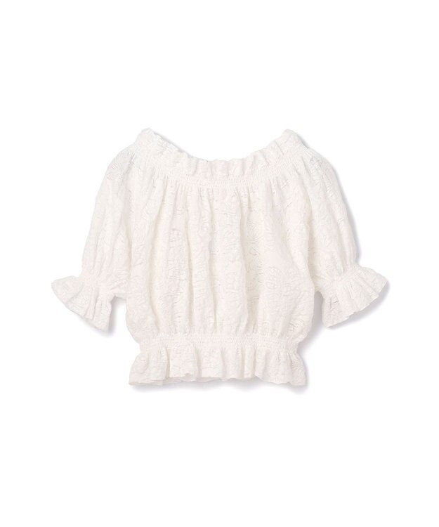GRACE CONTINENTAL ドルマンフクレジャガードニットトップ ホワイト