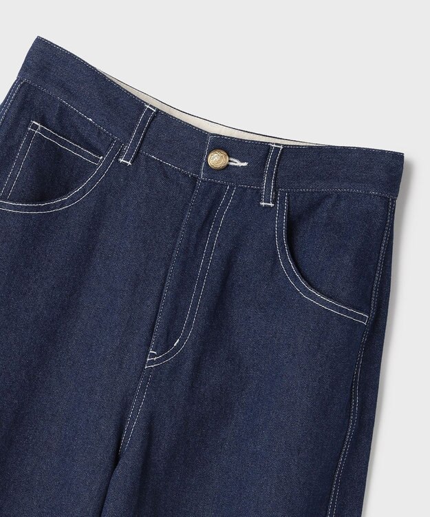 GRACE CONTINENTAL サイド切替バレルパンツ インディゴ