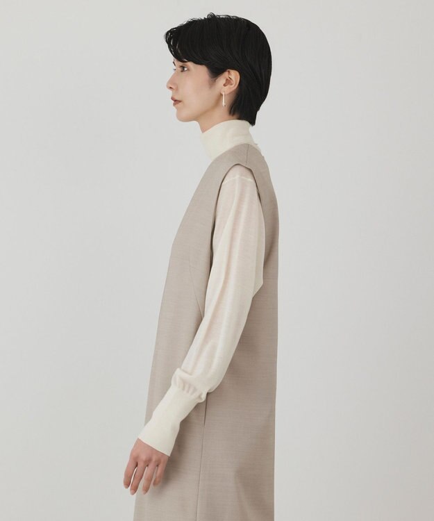 GRACE CONTINENTAL ストレートジャンパースカート ベージュ