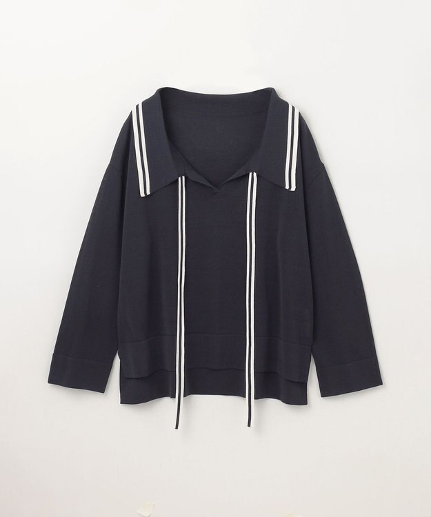 GRACE CONTINENTAL マリンボウタイニット ネイビー