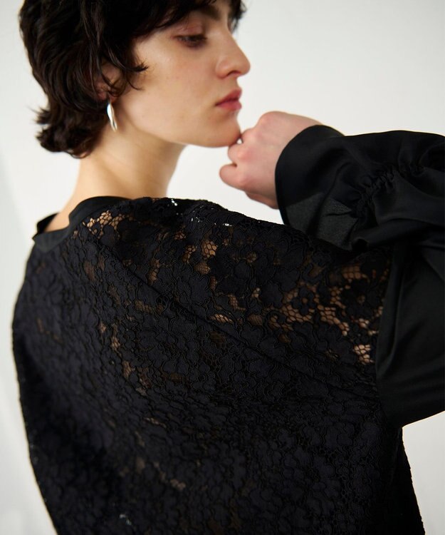 GRACE CONTINENTAL レースコンビブラウス ブラック