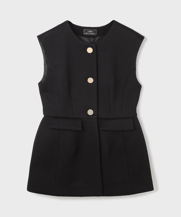 GRACE CONTINENTAL ダンボールニットジレジャケット ブラック