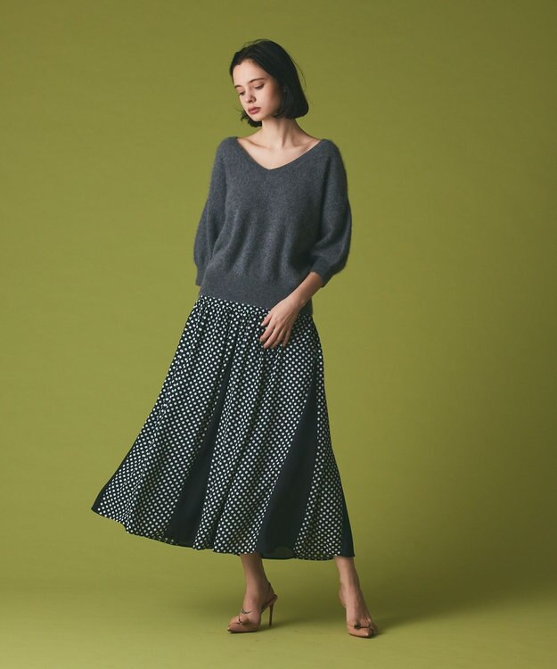 グレースコンチネンタル プリントコンビスカート 36 プリントコンビマキシスカート / GRACE CONTINENTAL | GRACE