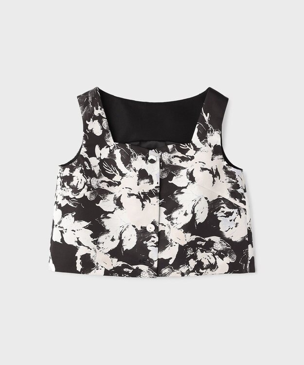 GRACE CONTINENTAL ボタニカルセパレートドレス ブラック