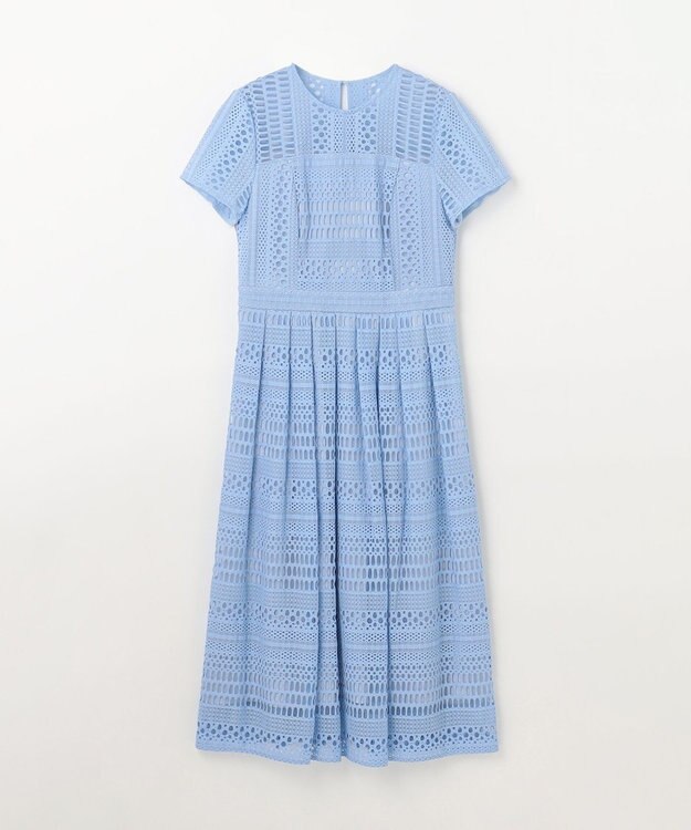 GRACE CONTINENTAL メッシュレースワンピース ブルー