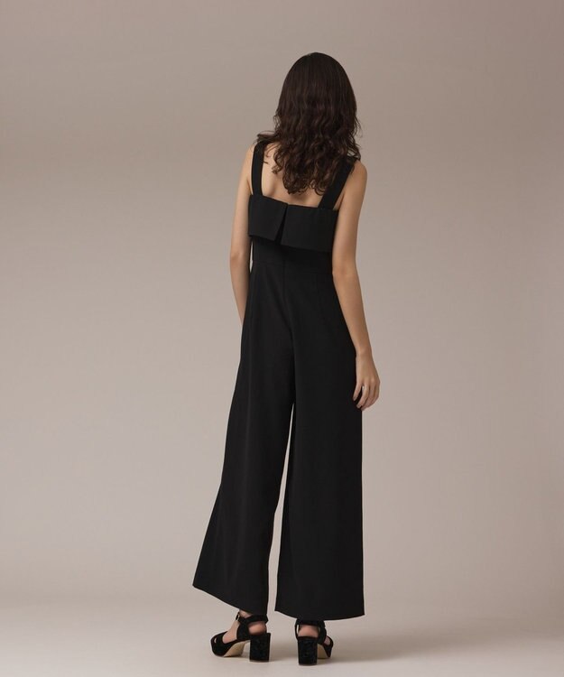 GRACE CONTINENTAL フリルケープサロペット ブラック