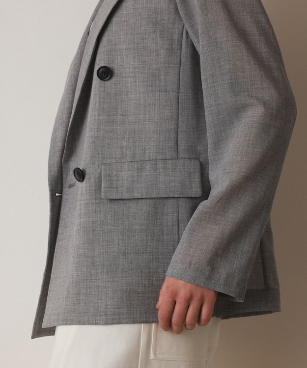 GRACE CONTINENTAL シアーテーラードジャケット グレー