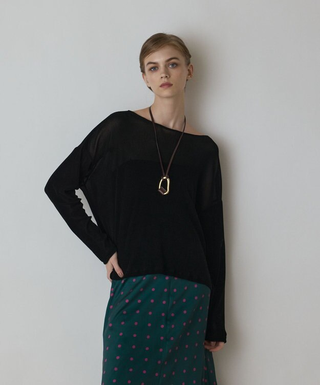 GRACE CONTINENTAL フロッキーオーバーカットトップ ブラック