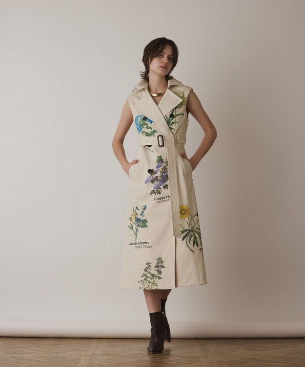 GRACE CONTINENTAL プリントトレンチワンピース キナリ