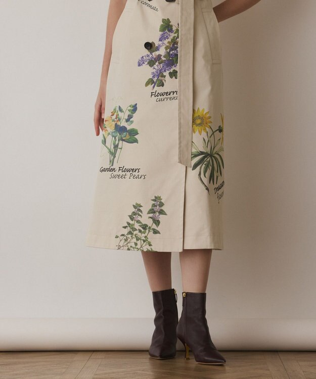 GRACE CONTINENTAL プリントトレンチワンピース キナリ