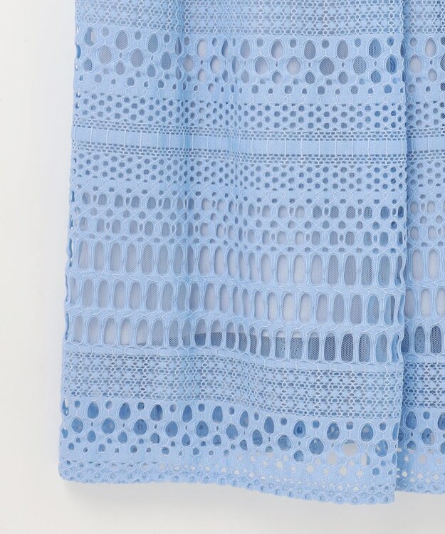 GRACE CONTINENTAL メッシュレースワンピース ブルー