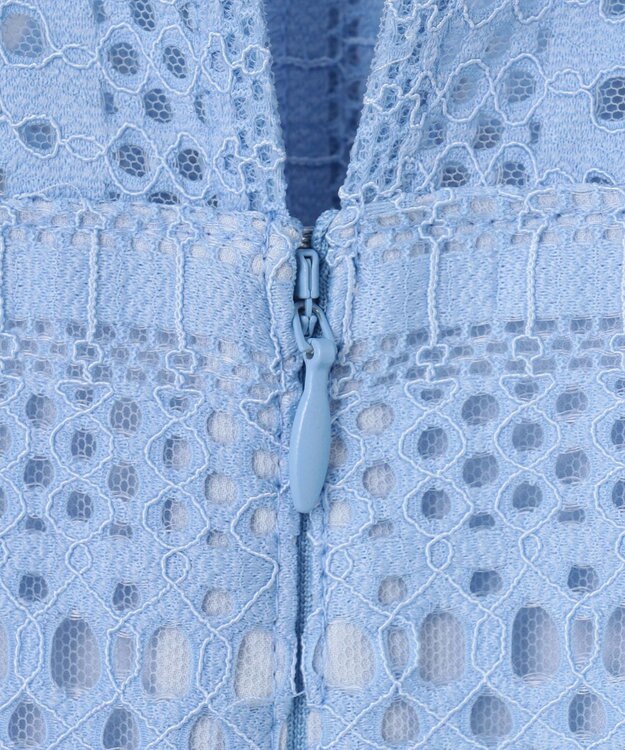 GRACE CONTINENTAL メッシュレースワンピース ブルー