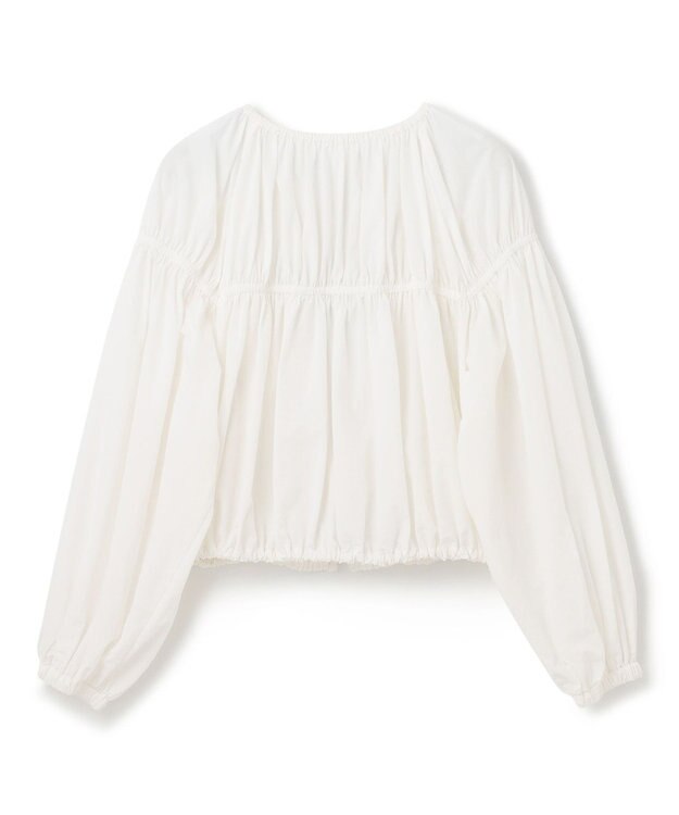 GRACE CONTINENTAL ギャザータフタブルゾン ホワイト