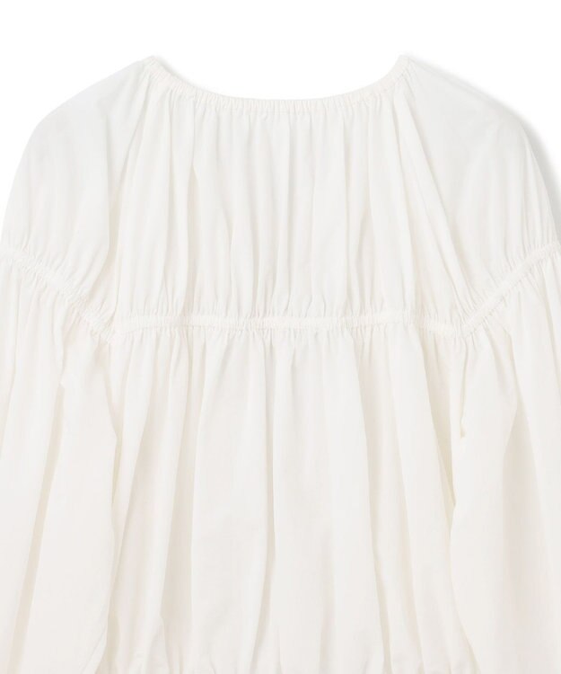 GRACE CONTINENTAL ギャザータフタブルゾン ホワイト