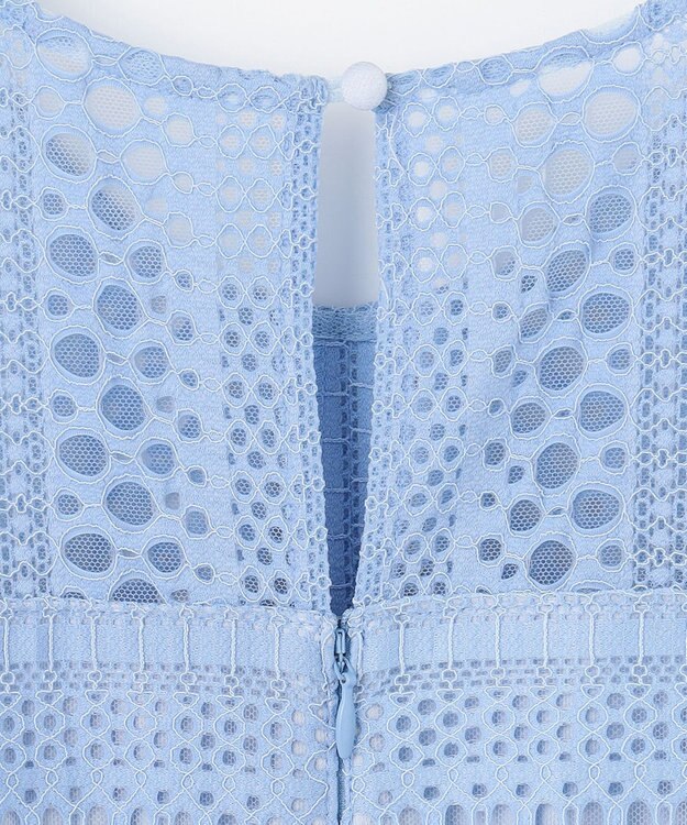 GRACE CONTINENTAL メッシュレースワンピース ブルー