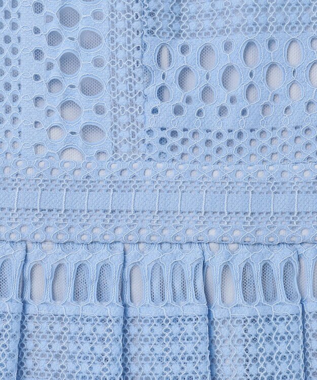 GRACE CONTINENTAL メッシュレースワンピース ブルー