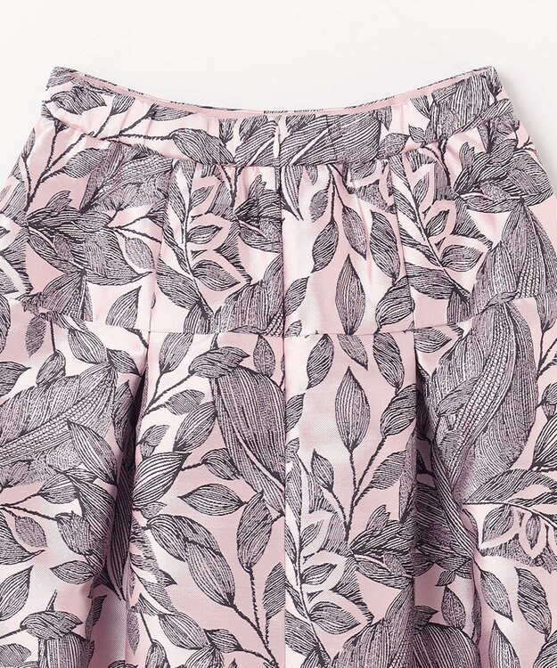 GRACE CONTINENTAL ボタニカルジャガードスカート ピンク