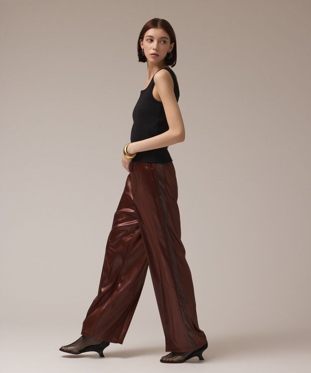 GRACE CONTINENTAL テレコリブトップ ブラック