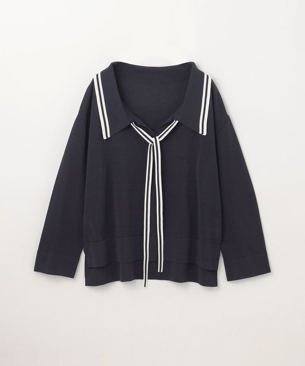 GRACE CONTINENTAL マリンボウタイニット ネイビー