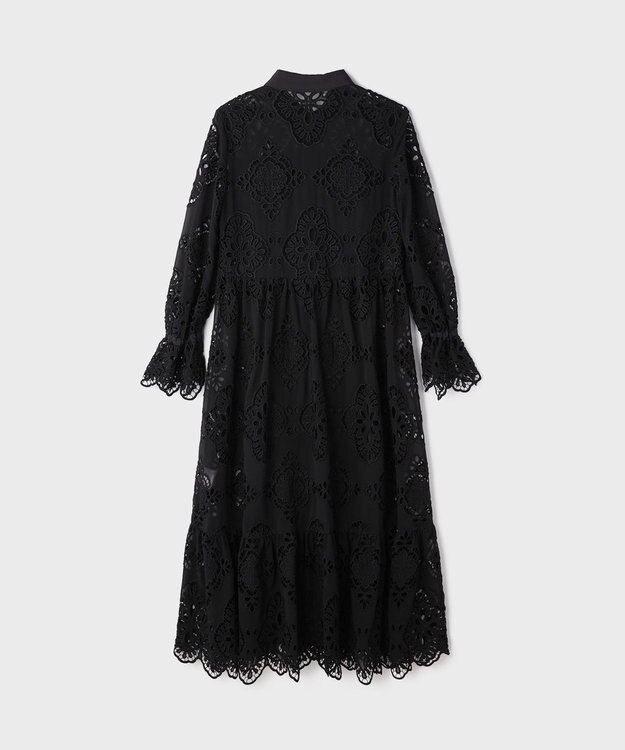 GRACE CONTINENTAL カットワーク刺繍ワンピース ブラック