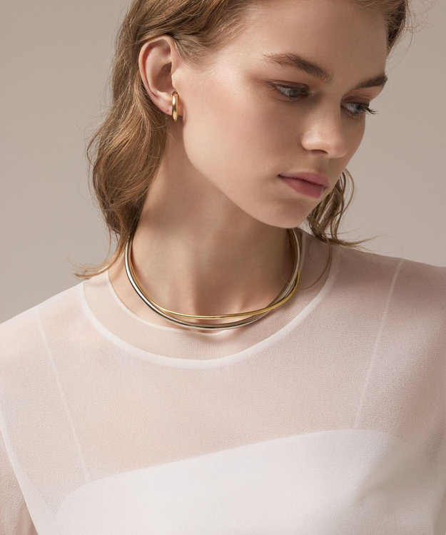 GRACE CONTINENTAL ダブルメタルチョーカー マルチ