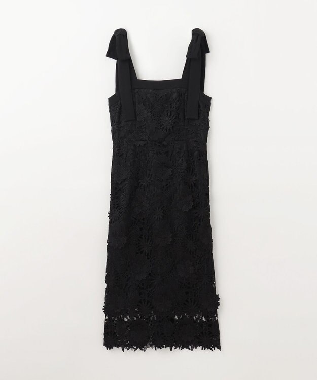 GRACE CONTINENTAL ケミカルフラワーレースワンピース ブラック