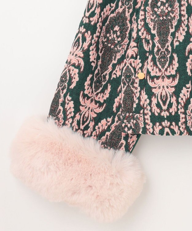 GRACE CONTINENTAL オーナメントジャガードジャケット グリーン