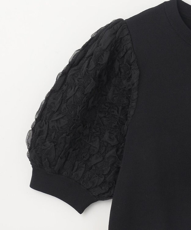 GRACE CONTINENTAL シアーハーフニットトップ ブラック